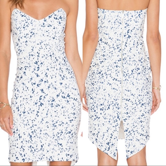 Revolve S Backstage Print Strapless Bodycon Dress - Picture 9 of 9
